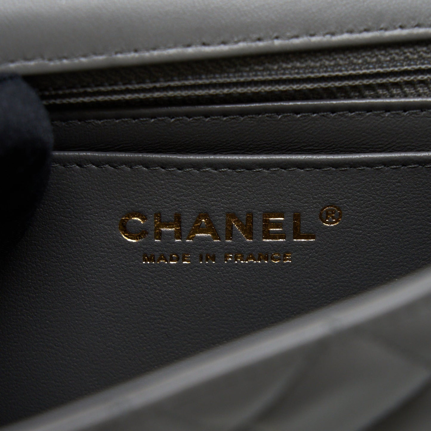 Chanel 22A Mini Rectangular Flap Bag Lambskin Grey L (Microchip)