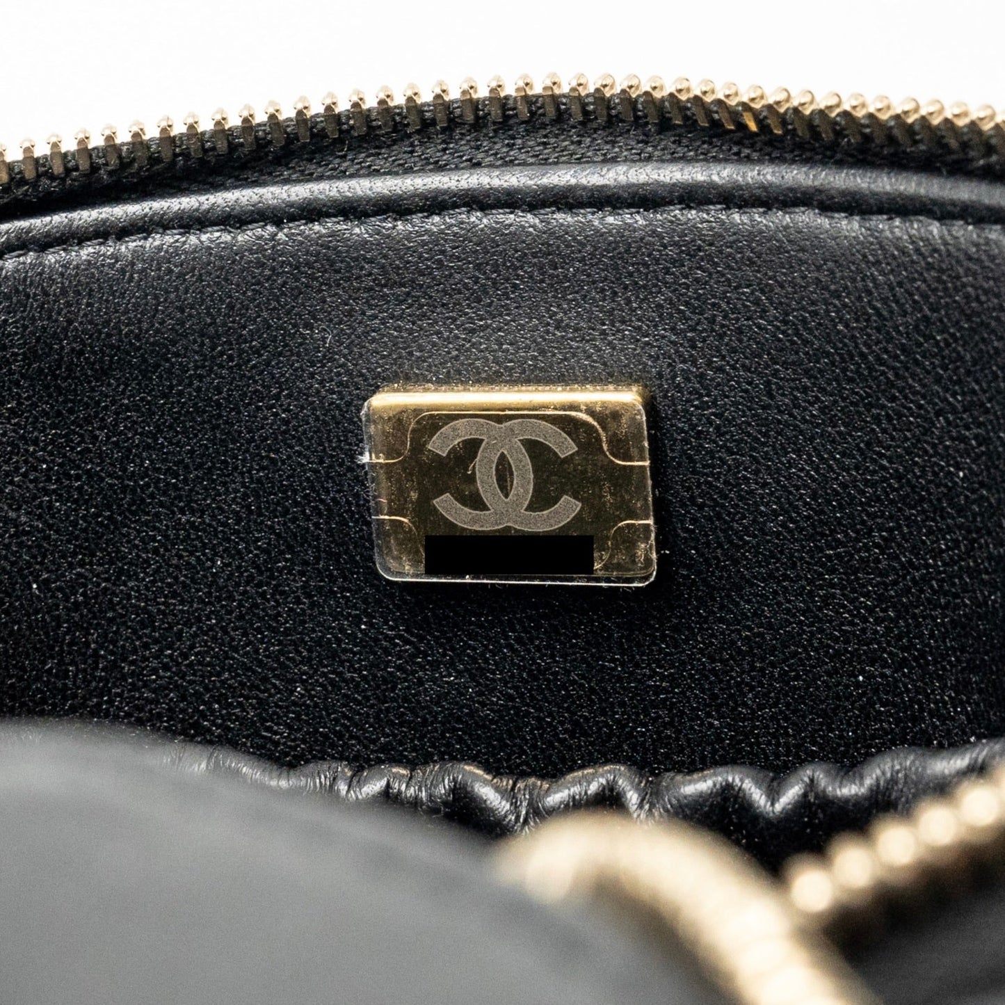 CHANEL Afternoon Tea Top Handle Vanity Case With Chain Lambskin Black  (Microchip)