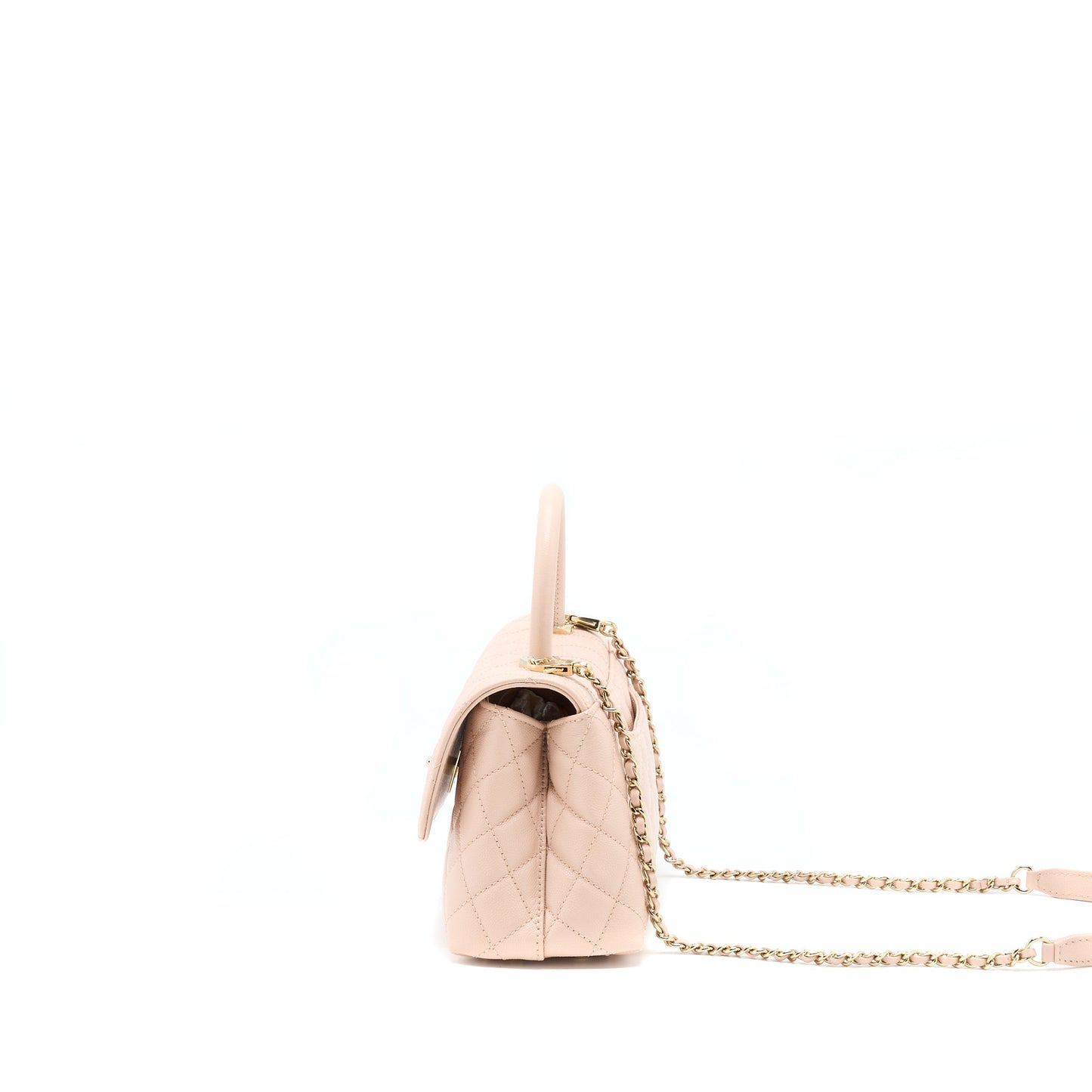 Chanel 21A Small Coco Handle Caviar ND022 Rose Clair / Light Pink L
