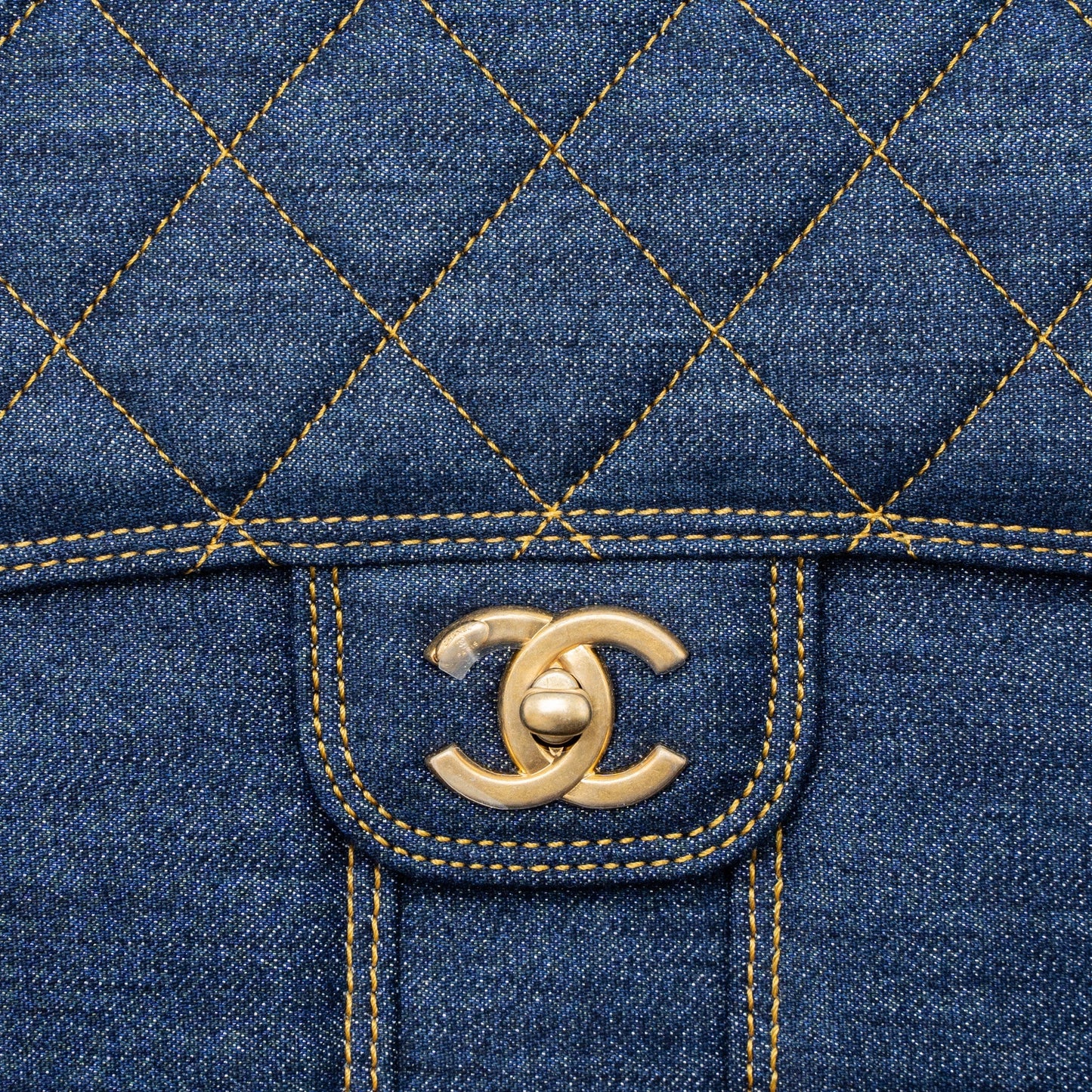 Chanel 23S Flap Backpack Denim Blue Brushed  (Microchip)