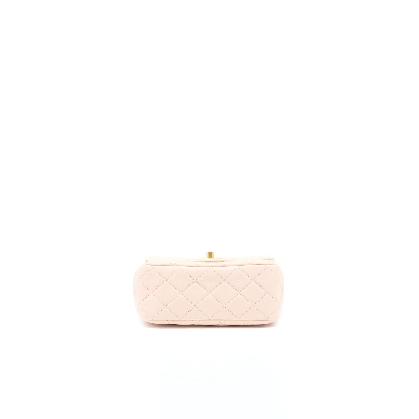 Chanel Pearl Crush Mini Square Lambskin Light Beige Brushed (Microchip)