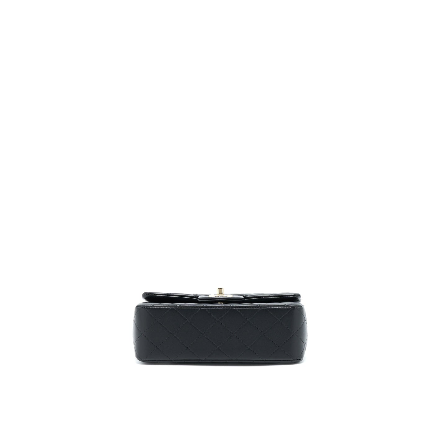 Chanel Top Handle Mini Rectangular Flap Bag Lambskin Black L