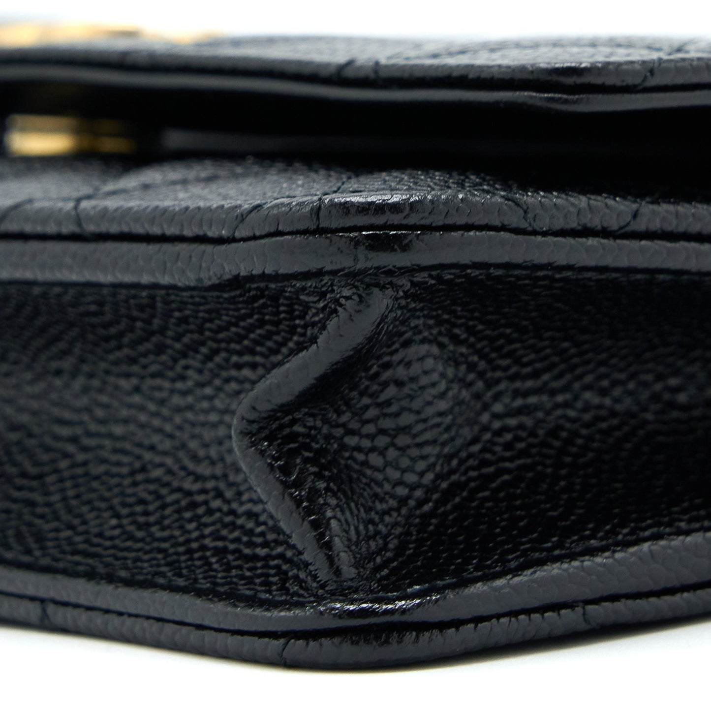 Chanel Letter Top Handle Wallet On Chain Caviar Black