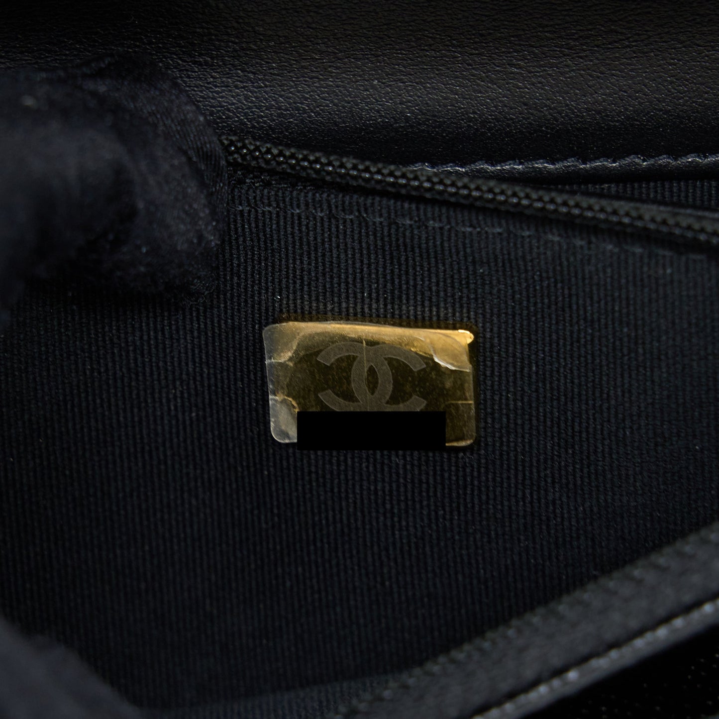 Chanel Letter Top Handle Wallet On Chain Caviar Black