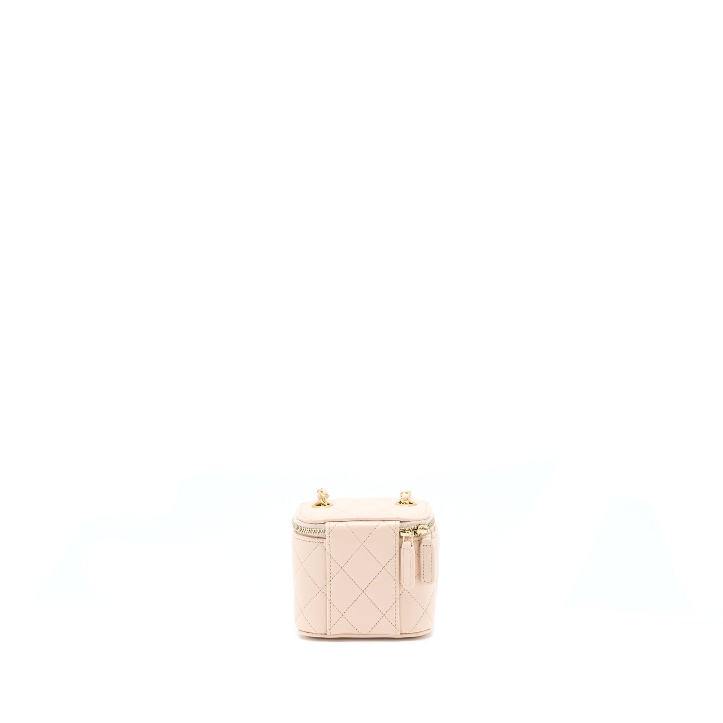 Chanel Pearl Crush Mini Vanity With Chain Lambskin Light Pink