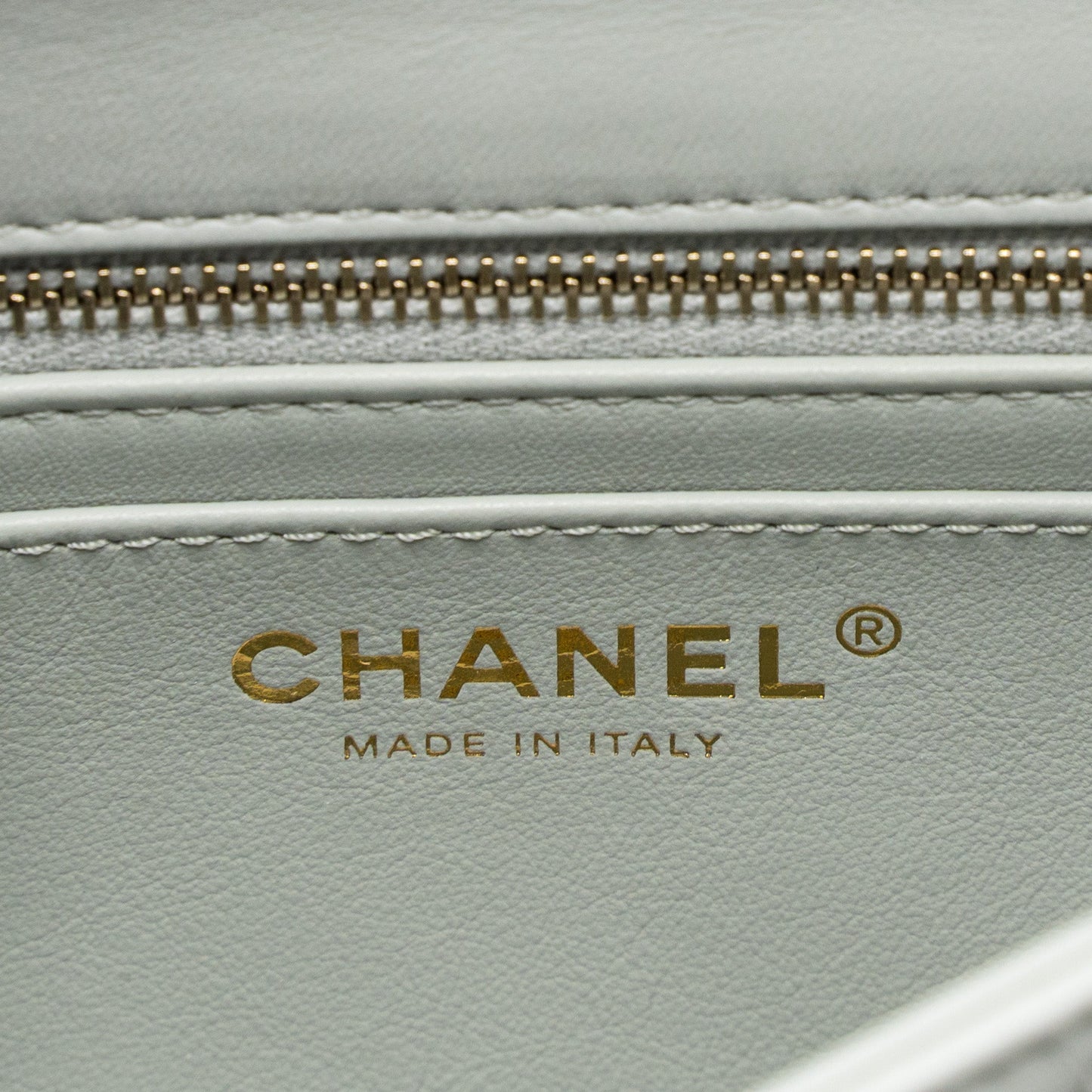 Chanel Pearl Crush Mini Rectangular Lambskin Light Grey Brushed  (Microchip)