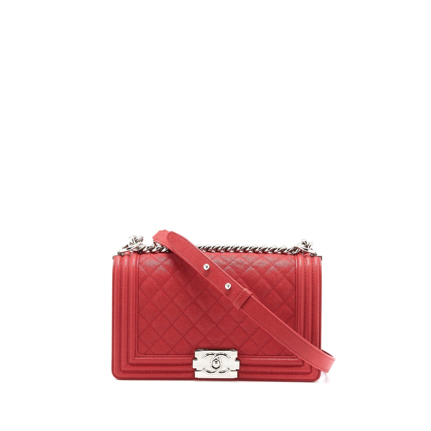 Chanel Medium Boy Bag Caviar Red