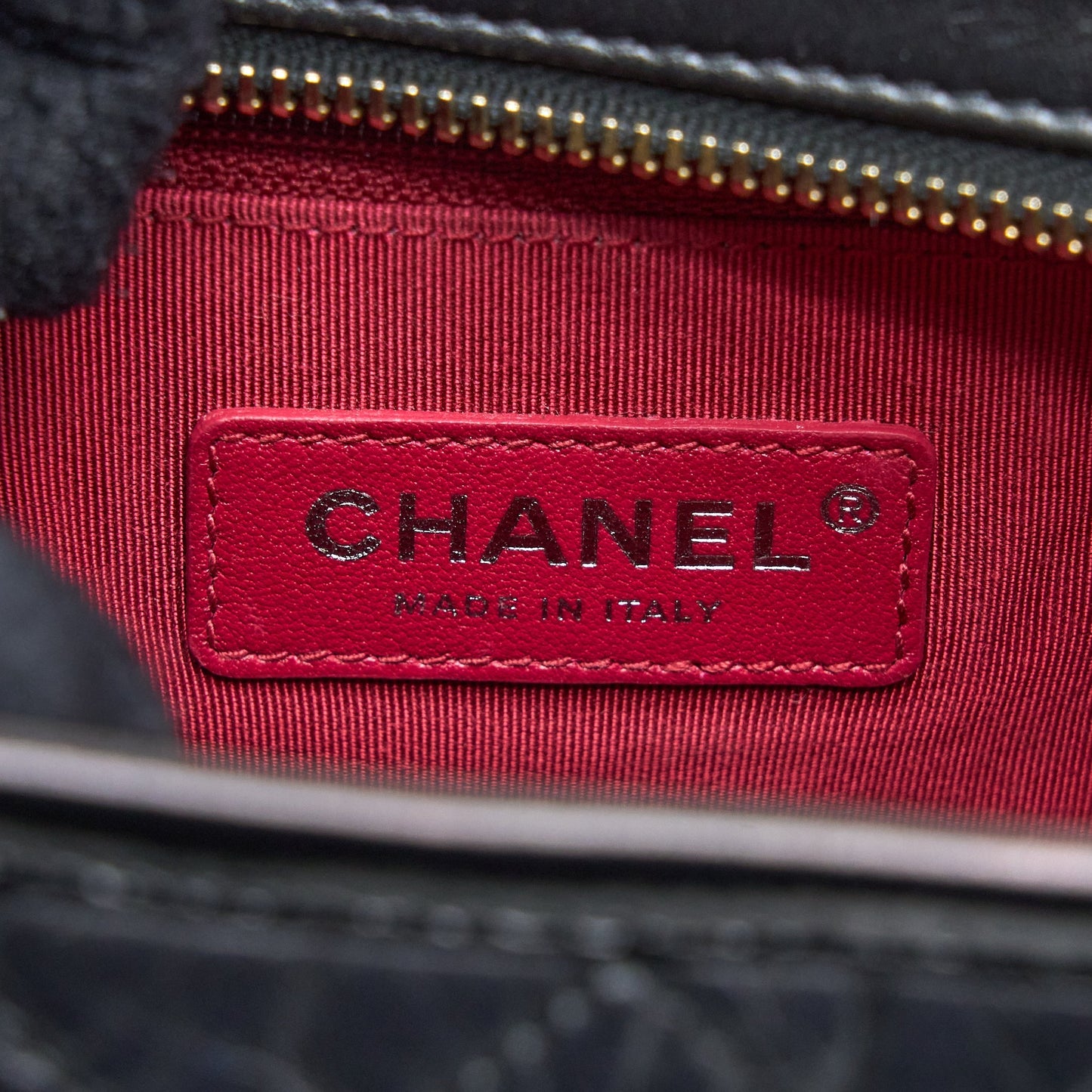 Chanel Small Gabrielle Hobo Bag Aged Calfskin Black with Multicolor Hardware