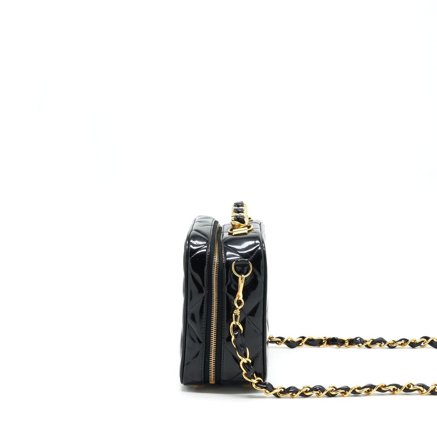 Chanel  Top Handle Vanity Case Patent Black