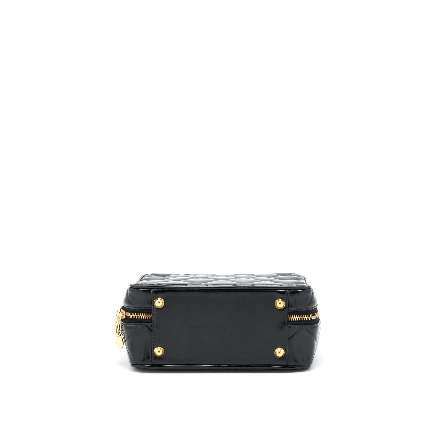 Chanel  Top Handle Vanity Case Patent Black
