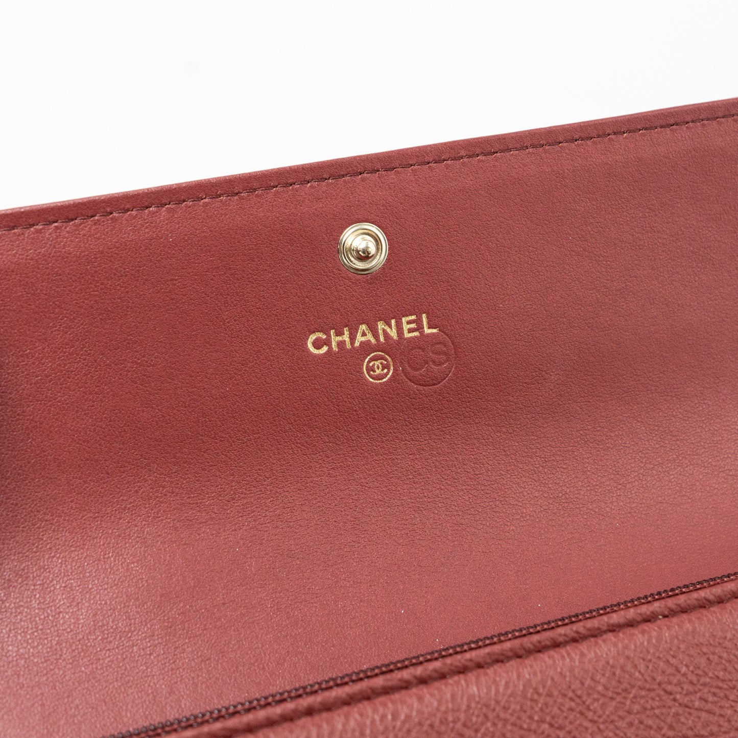 Chanel Flap Long Wallet Calfskin Red