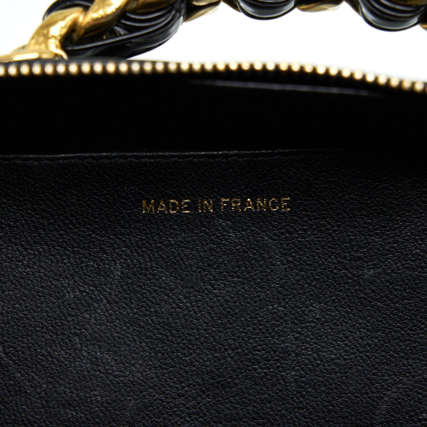 Chanel  Top Handle Vanity Case Patent Black