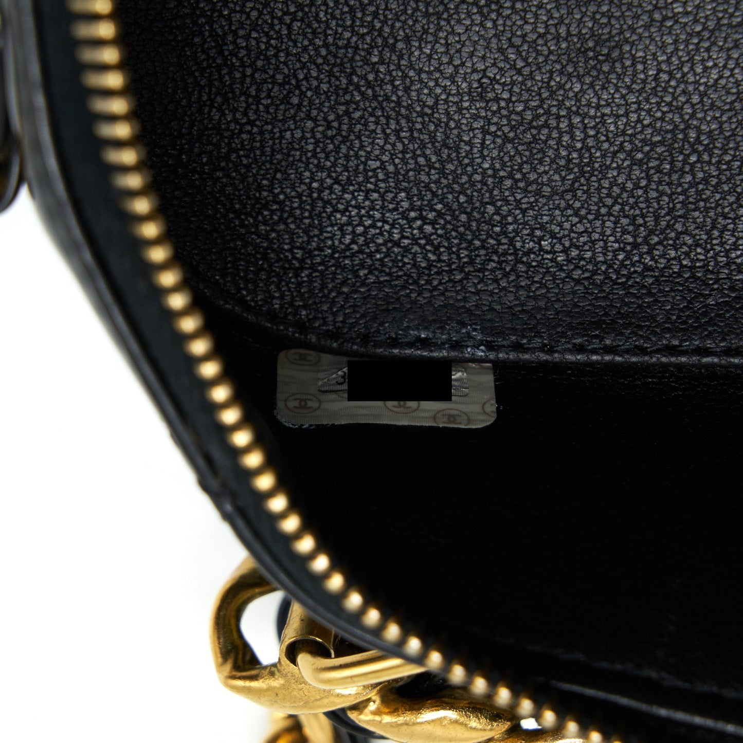 Chanel  Top Handle Vanity Case Patent Black