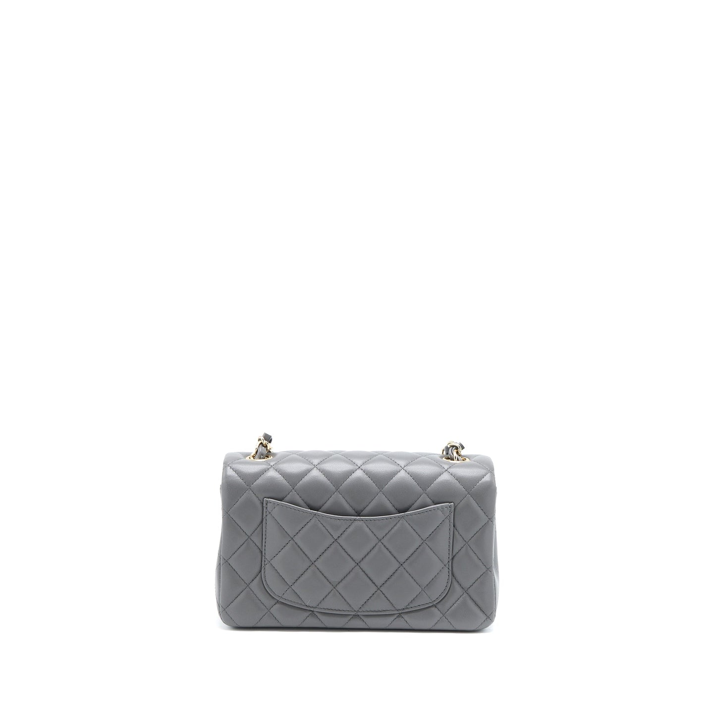 Chanel 22A Mini Rectangular Lambskin Grey L(Microchip)