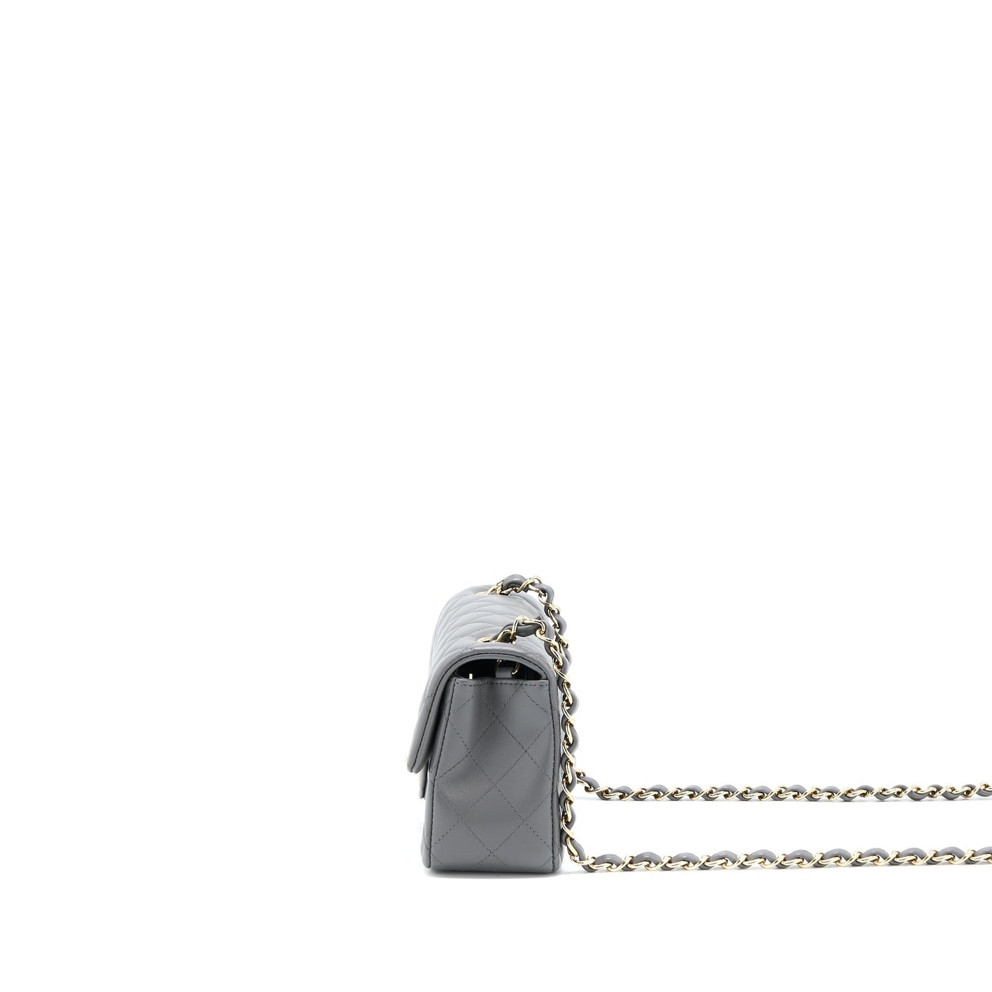 Chanel 22A Mini Rectangular Lambskin Grey L(Microchip)