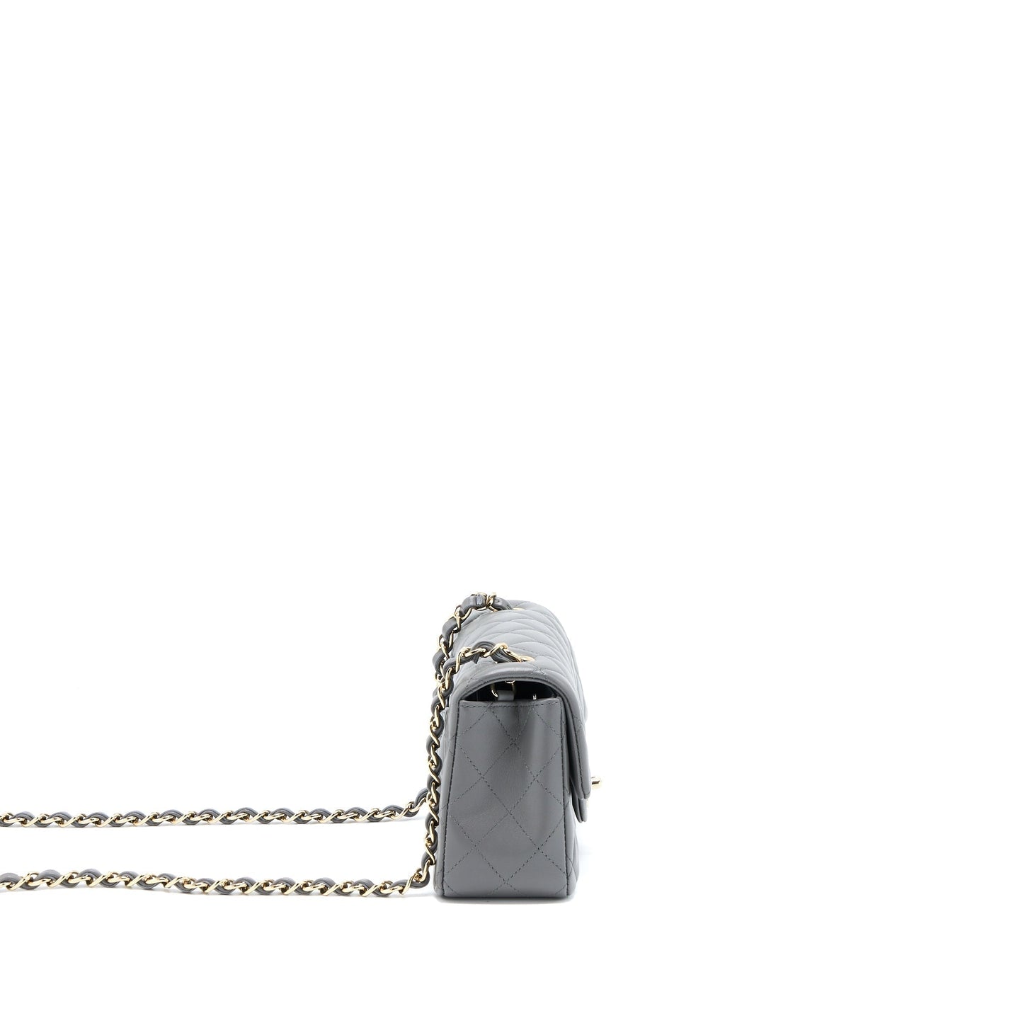 Chanel 22A Mini Rectangular Lambskin Grey L(Microchip)