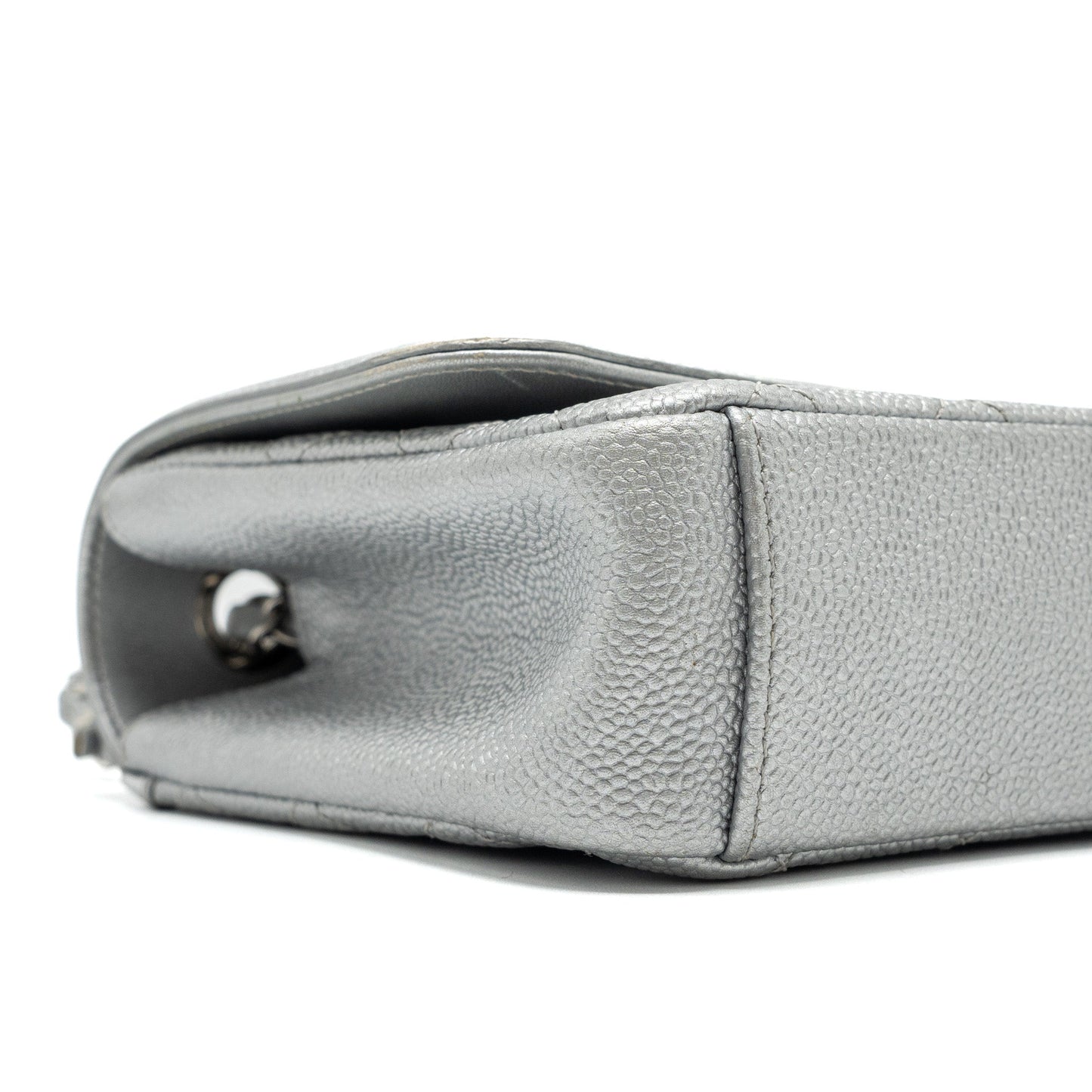 Chanel Filigree Flap Bag Caviar Silver