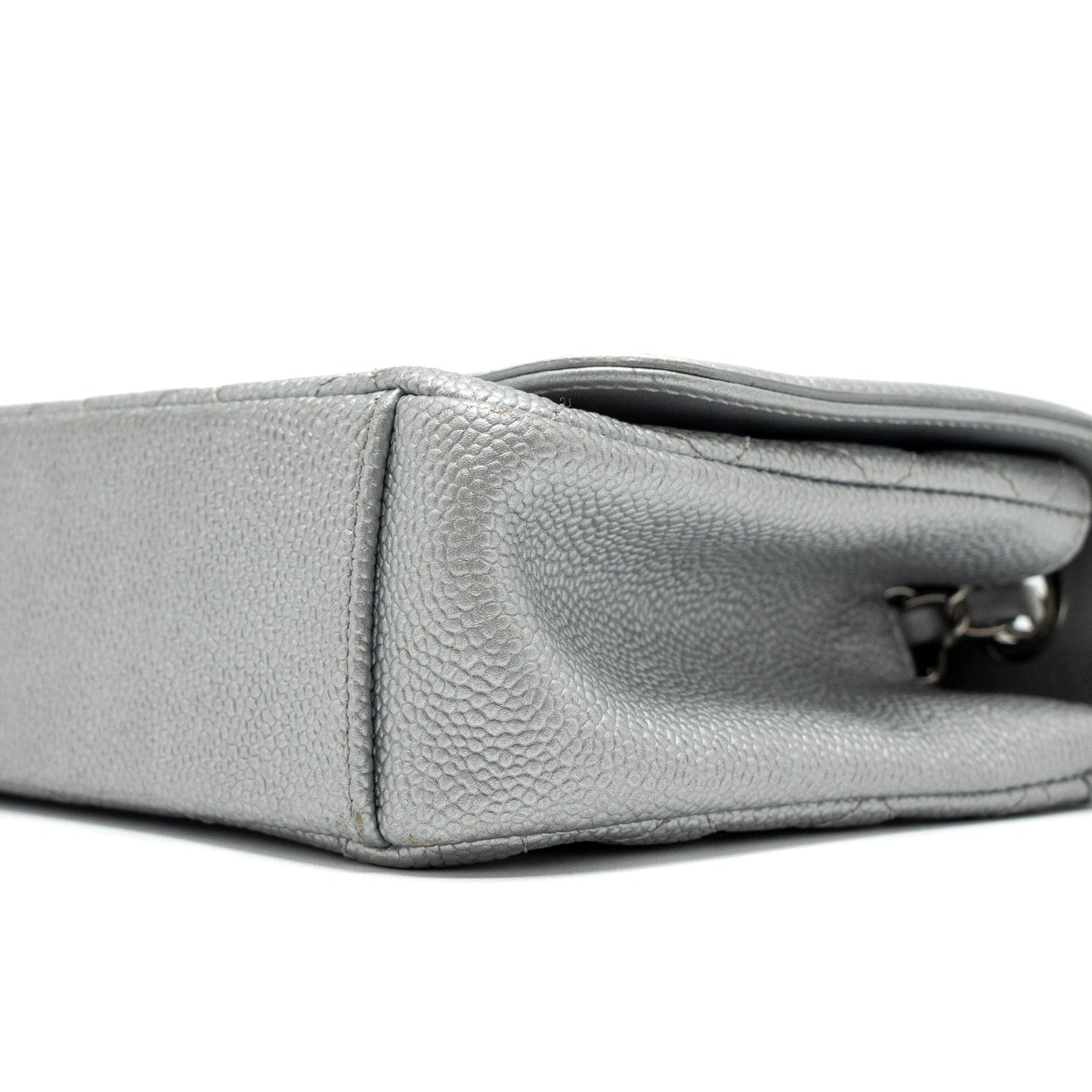 Chanel Filigree Flap Bag Caviar Silver