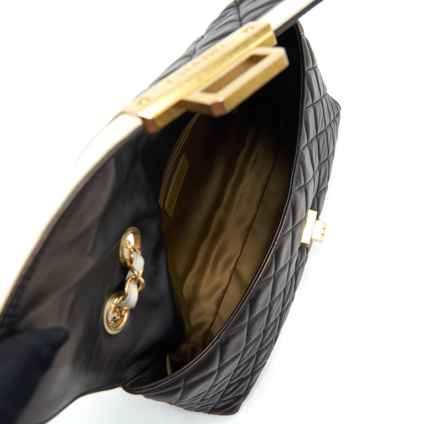 Chanel  Single Flap Bag Lambskin Dark Brown