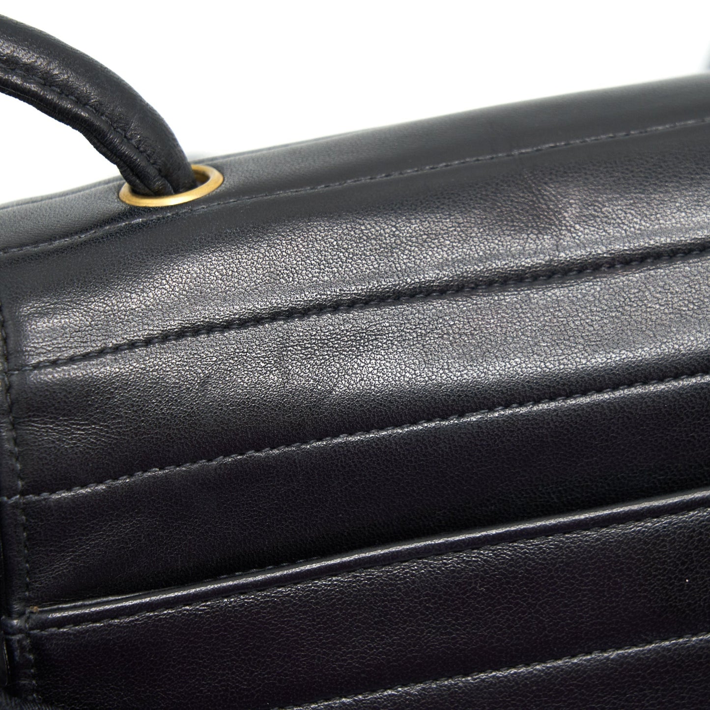 Chanel  Kelly Flap Bag With Long Strap Black 24k