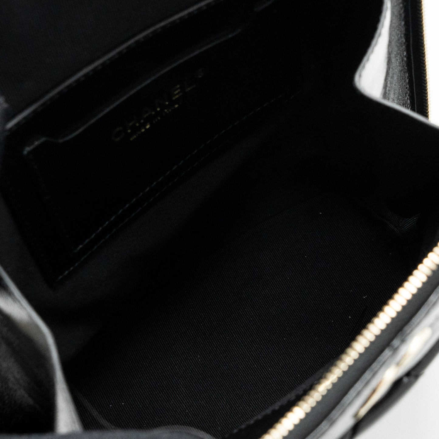 Chanel 22A Backpack Patent Black L (Microchip)