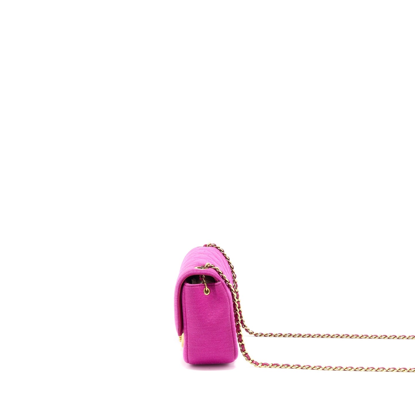 Chanel Seasonal Mini Flap Bag Fabric Pink L