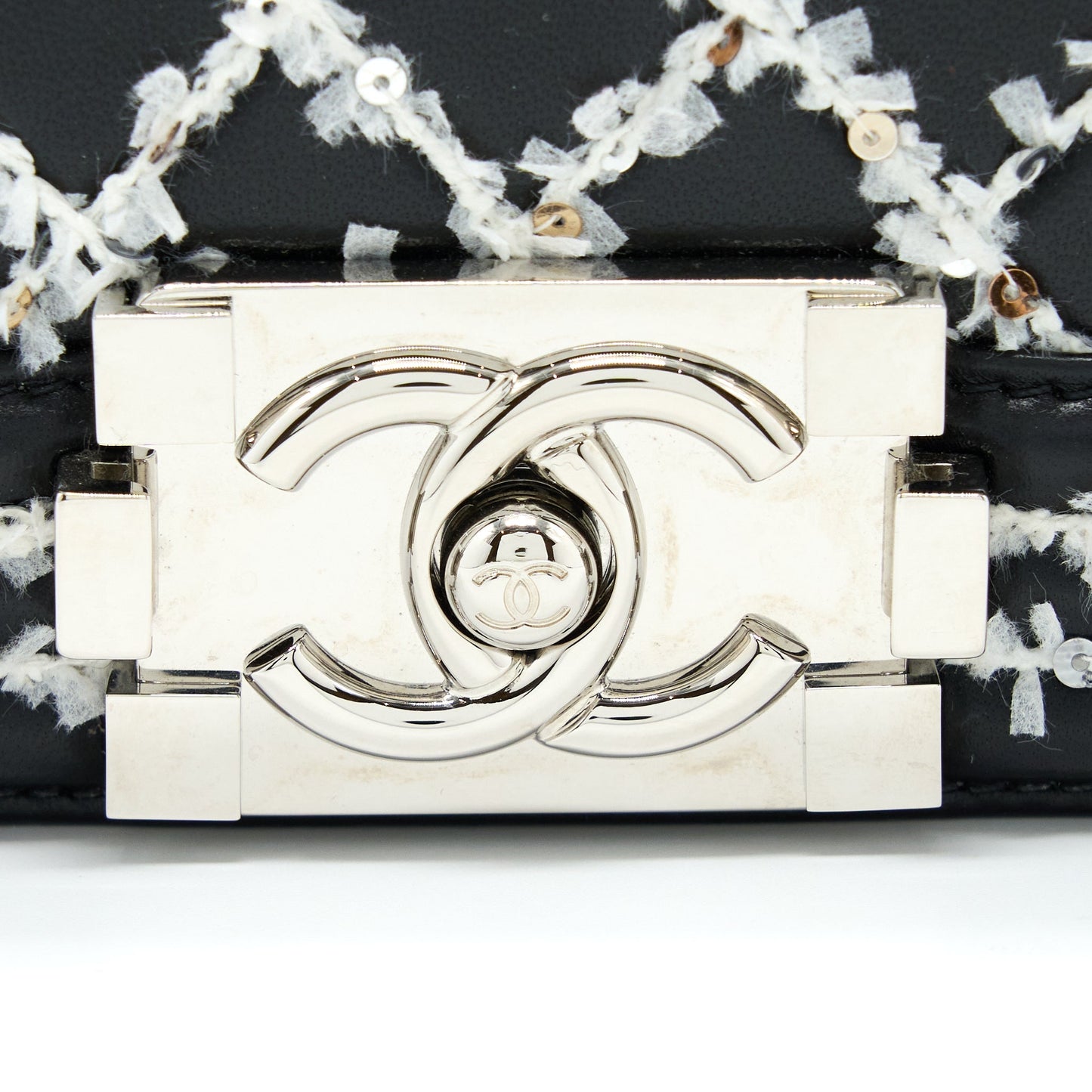 Chanel Medium Boy Bag Limited Lambskin Black/White