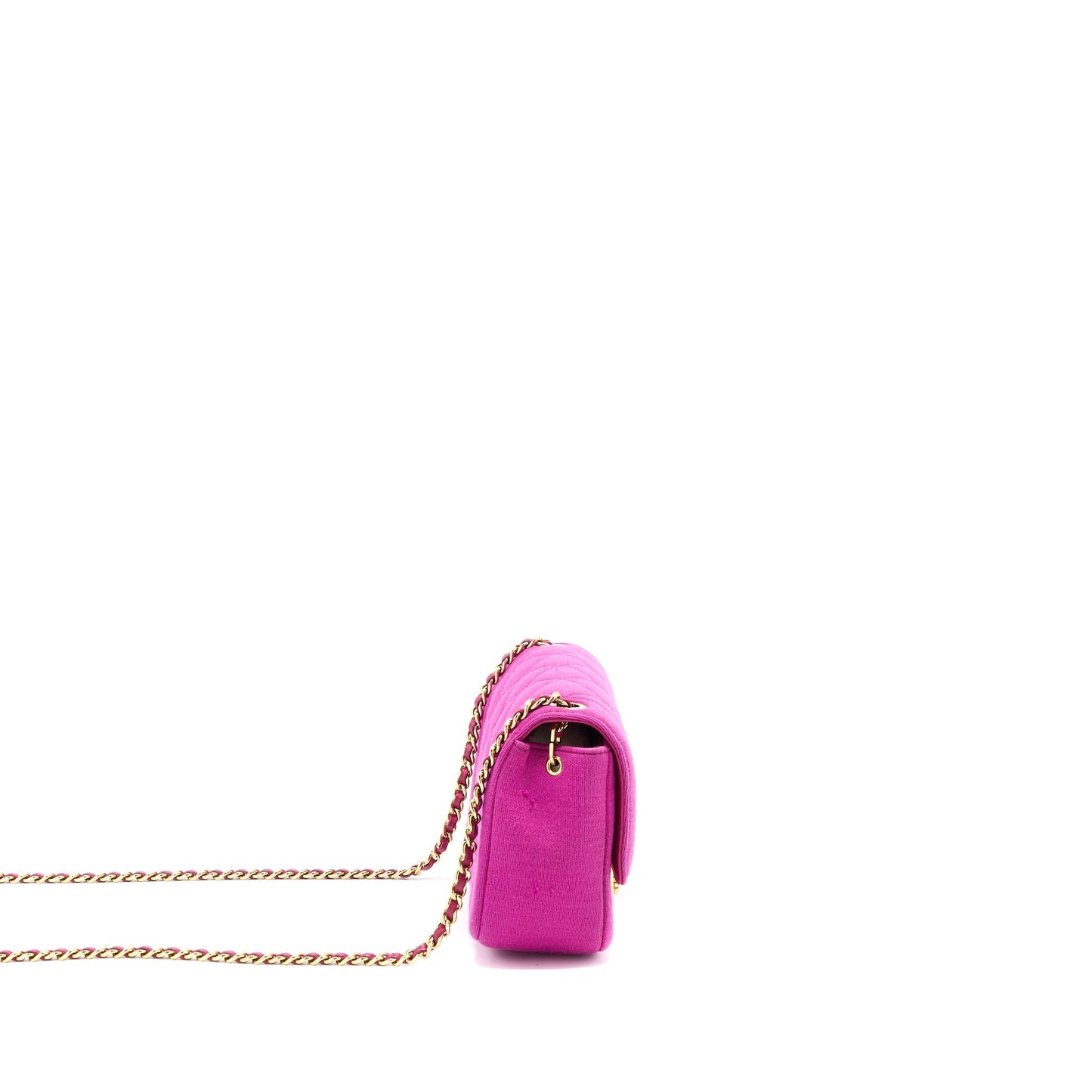 Chanel Seasonal Mini Flap Bag Fabric Pink L