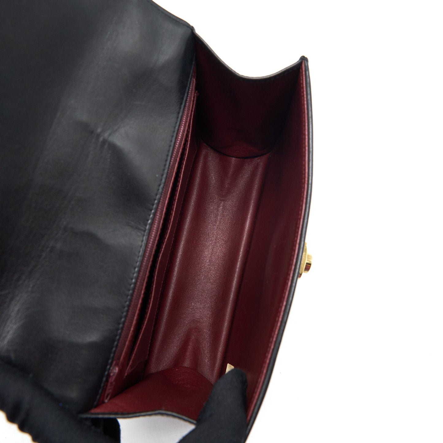 Chanel  Kelly Flap Bag With Long Strap Black 24k