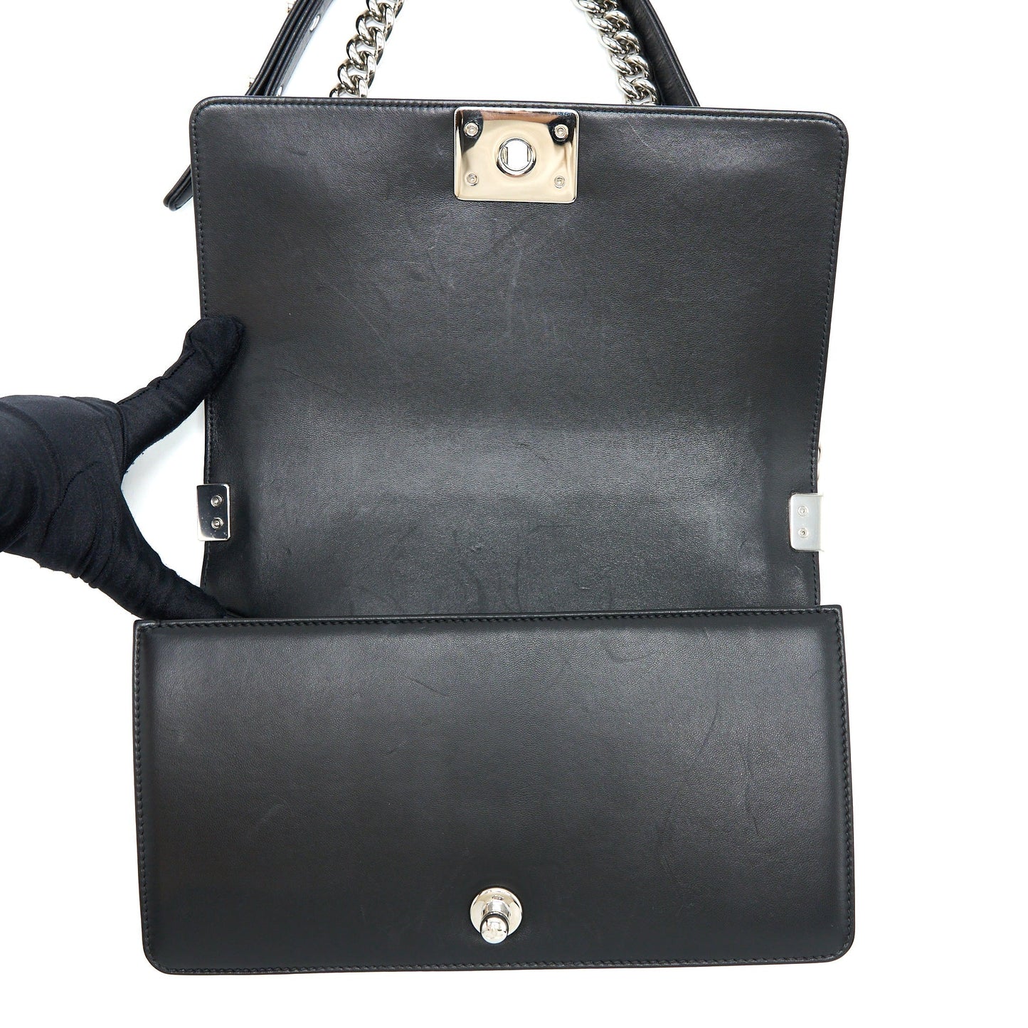 Chanel Medium Boy Bag Limited Lambskin Black/White