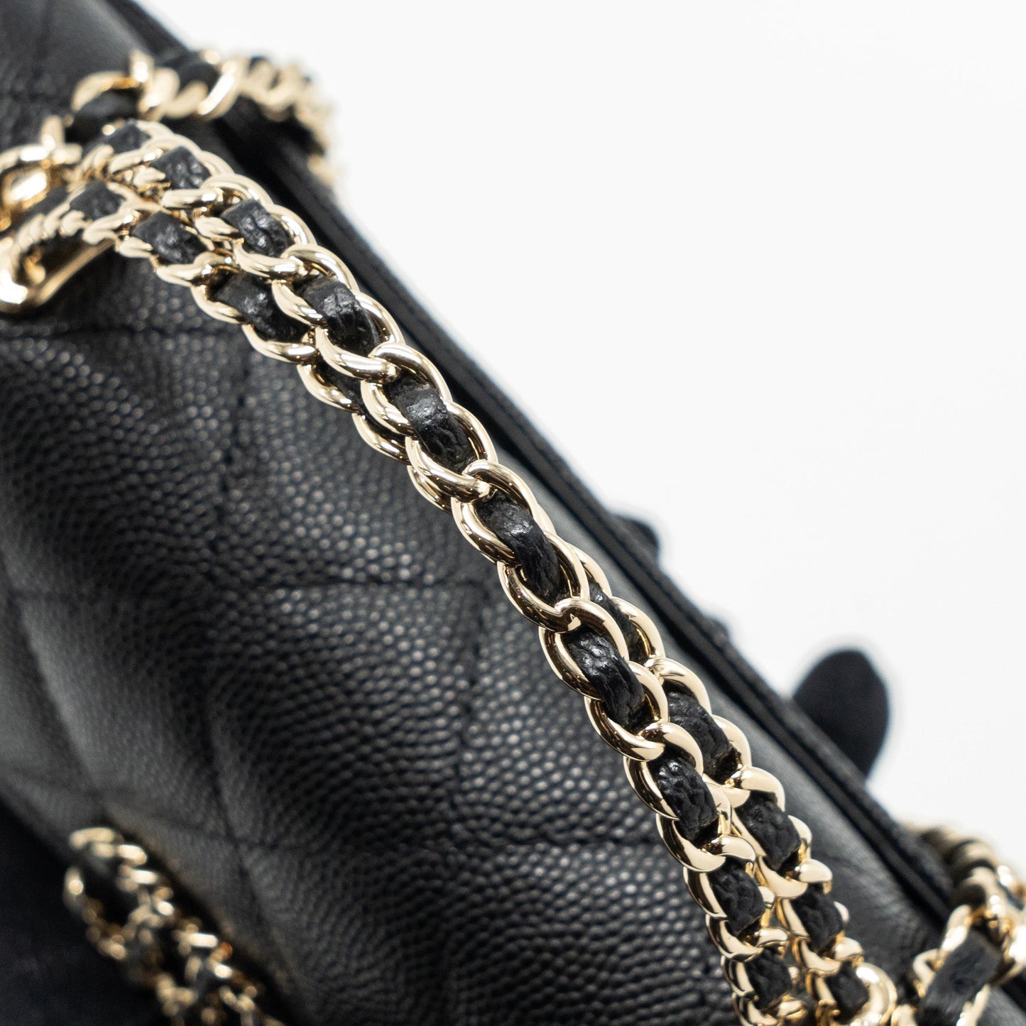 Chanel 23P Top Handle Mini Flap Bag Caviar Black L (Microchip)
