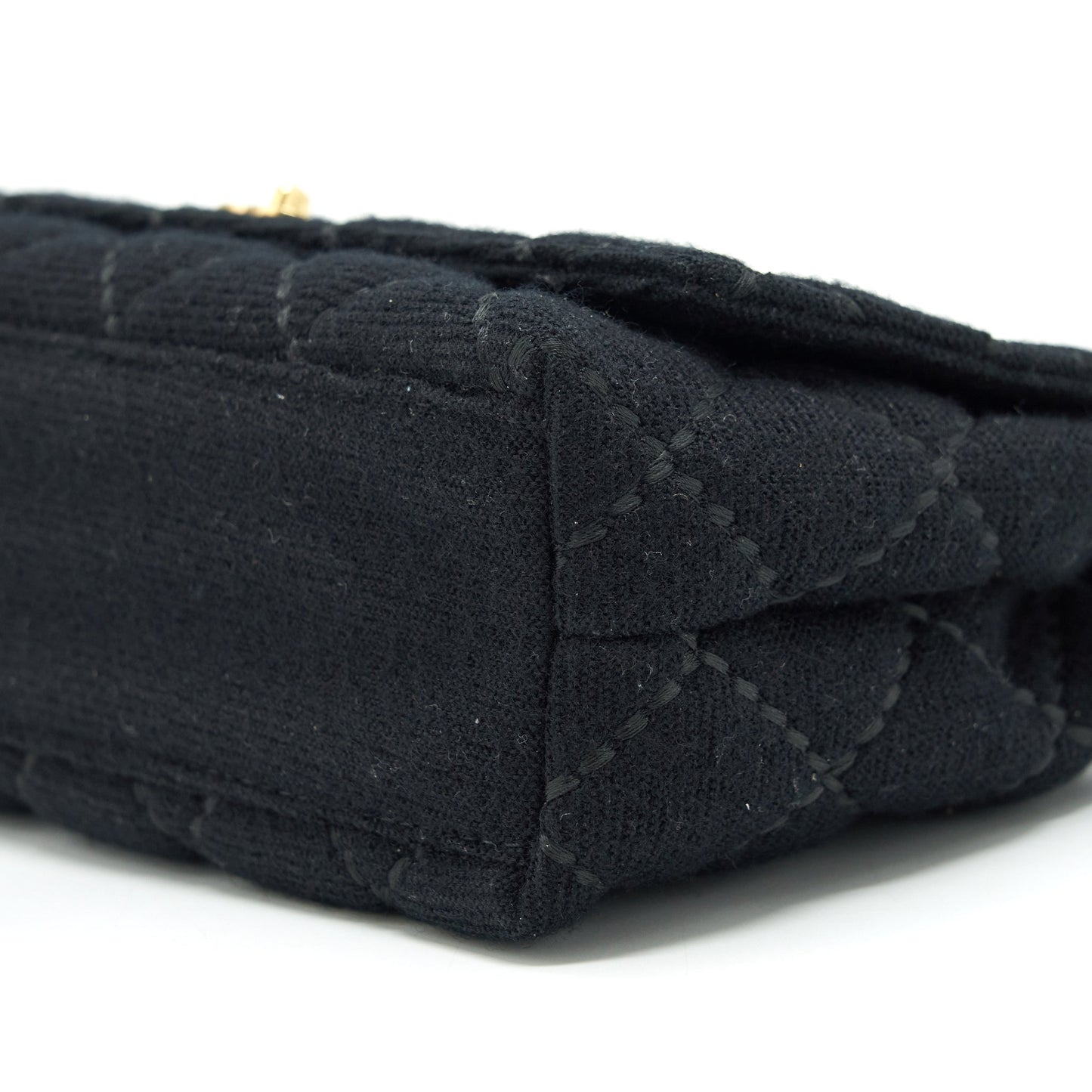 Chanel  Shoulder Bag fabric Black  With An Extra Bag Charm