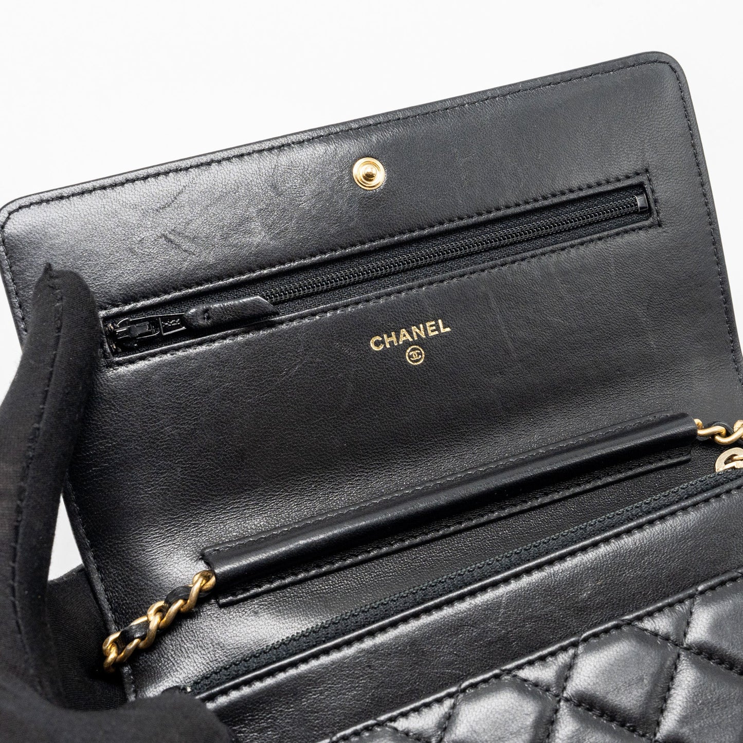 Chanel Boy Wallet on Chain lambskin black