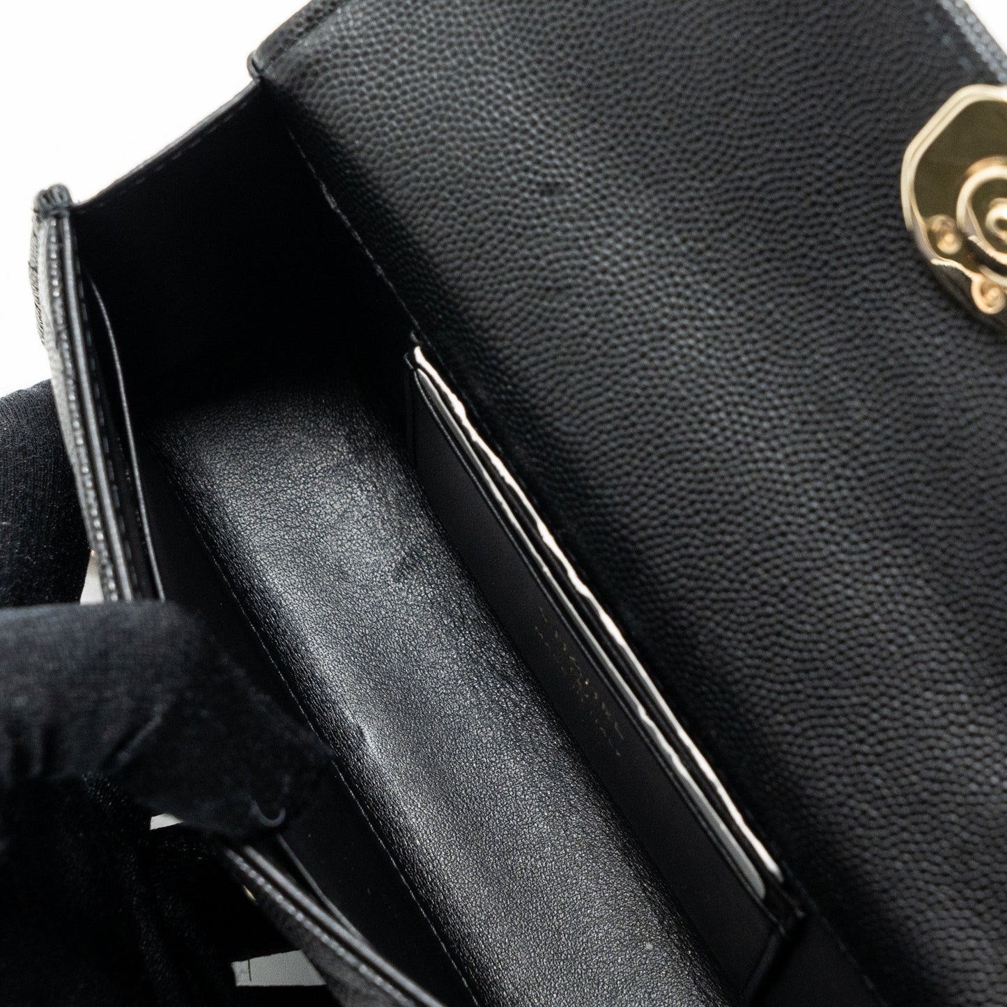 Chanel 23P Top Handle Mini Flap Bag Caviar Black L (Microchip)