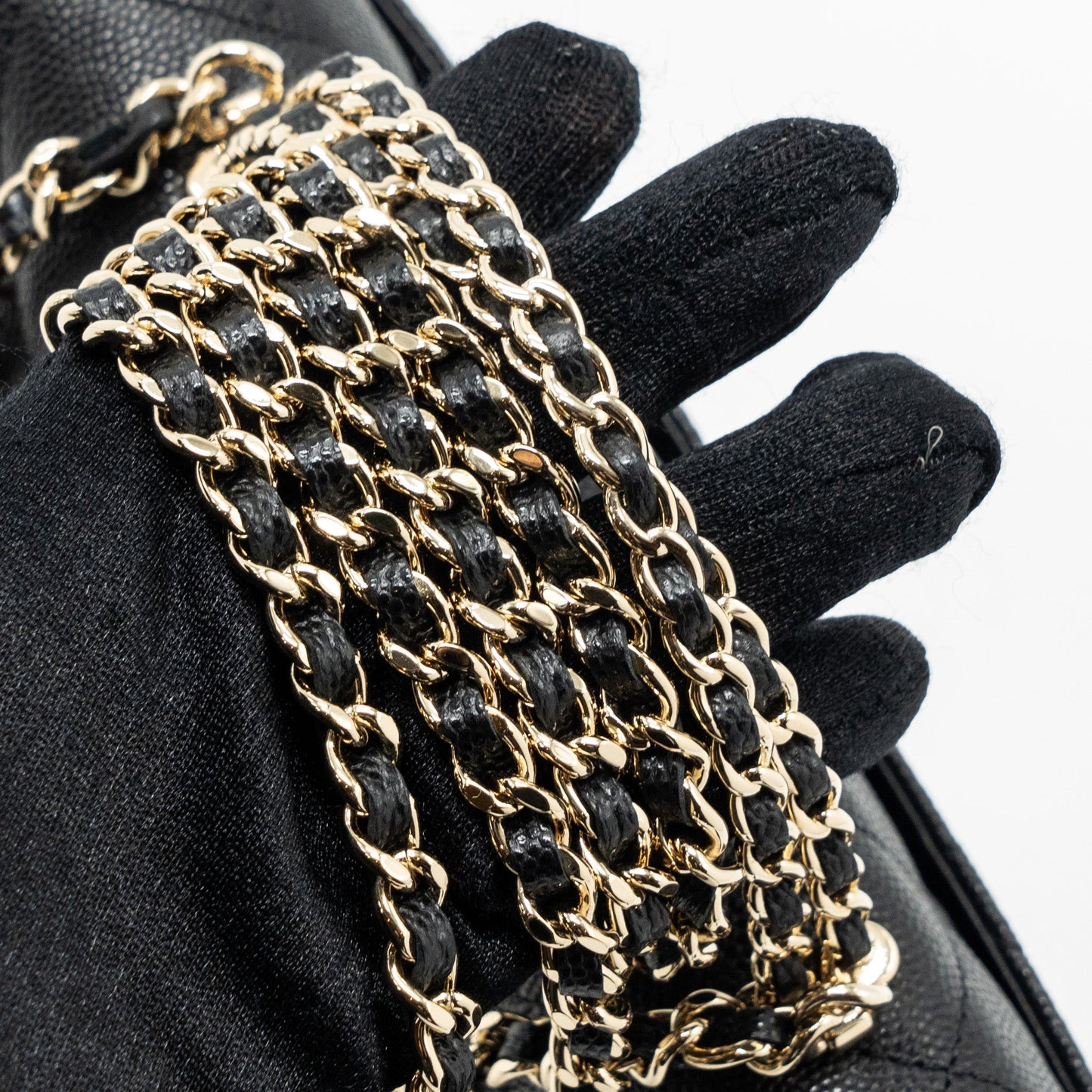 Chanel 23P Top Handle Mini Flap Bag Caviar Black L (Microchip)