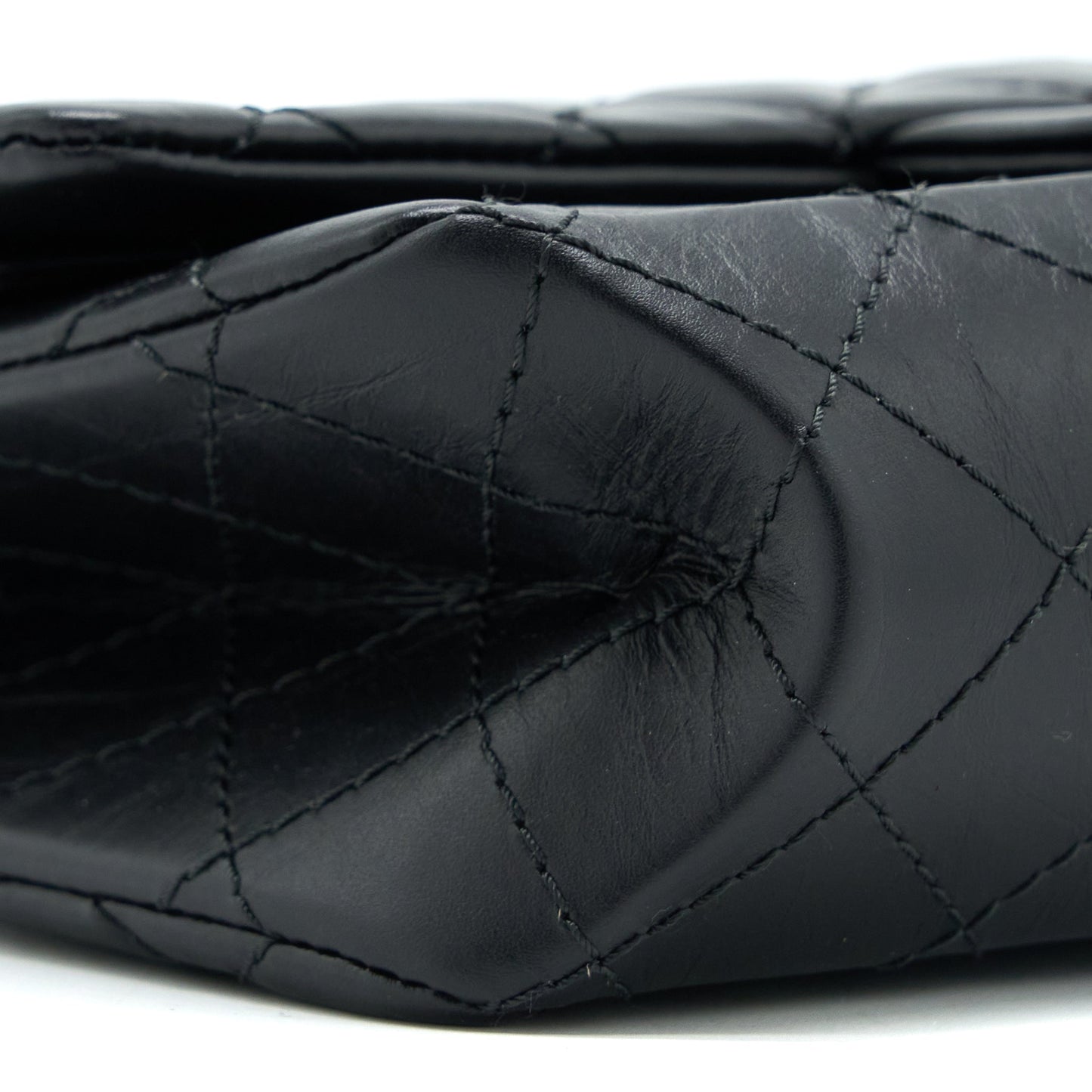 Chanel Small 2.55 225 Reissue Flap Bag Aged Calfskin Black Brushed