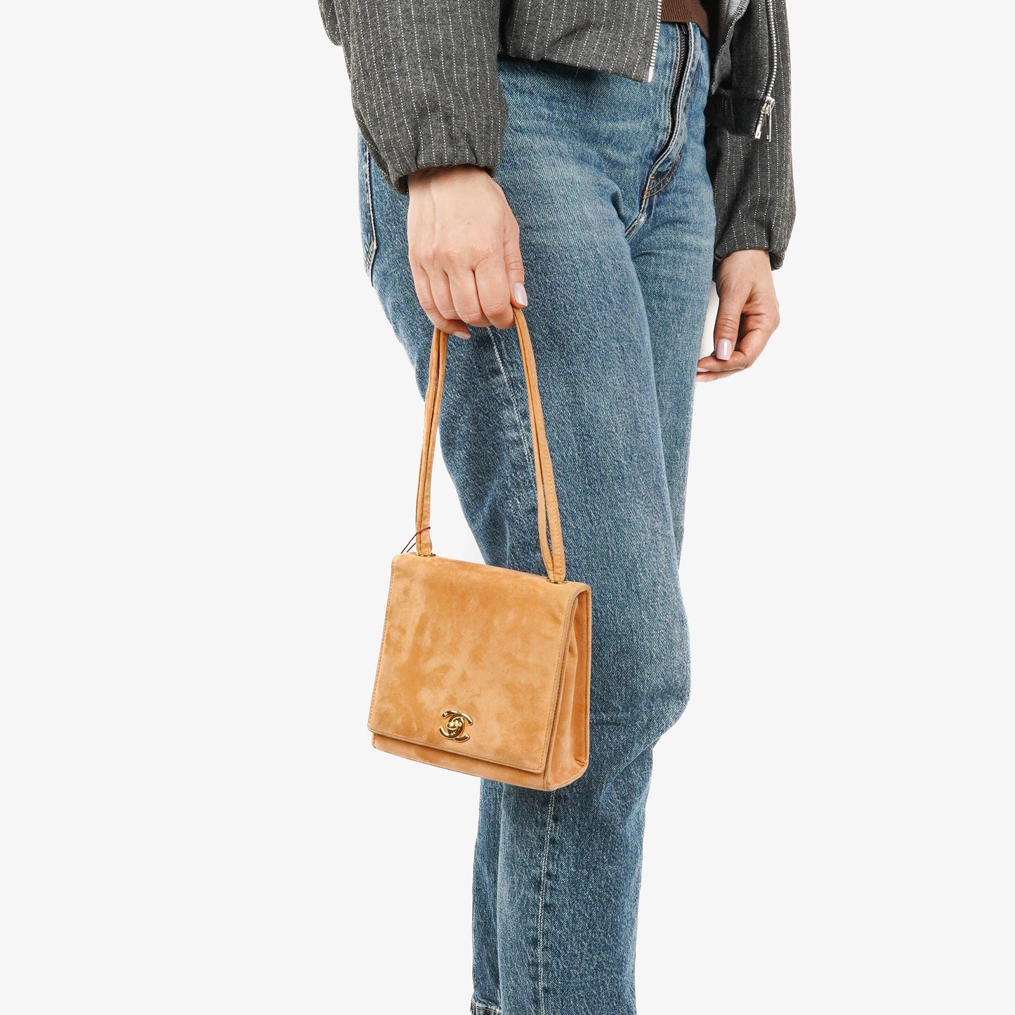 Chanel Suede Mini Square Flap Bag