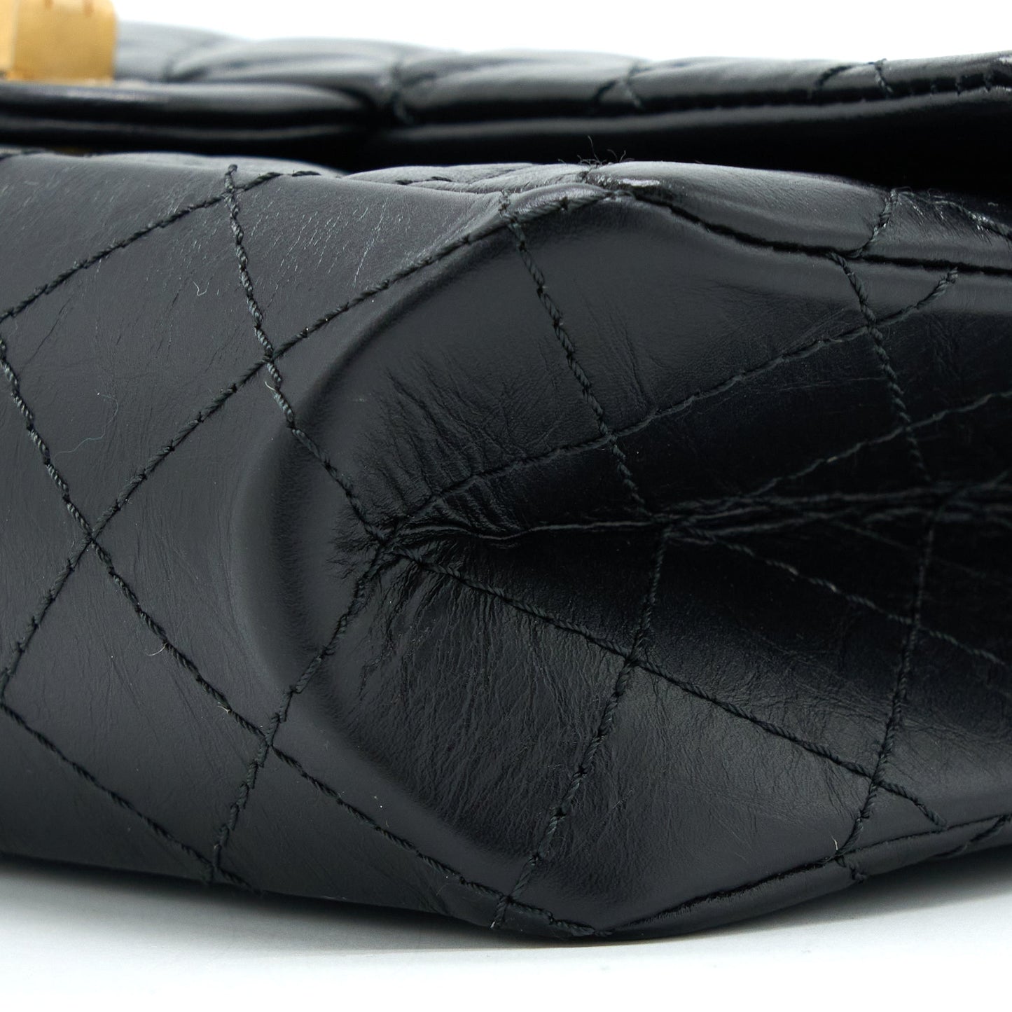 Chanel Small 2.55 225 Reissue Flap Bag Aged Calfskin Black Brushed