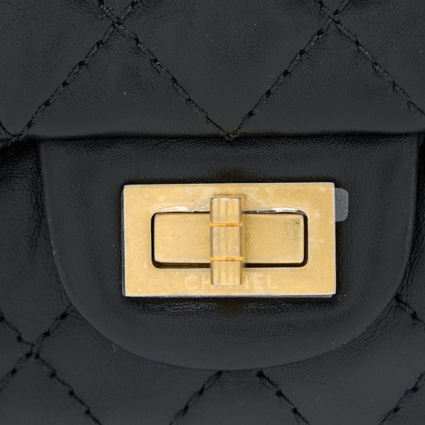 Chanel Small 2.55 225 Reissue Flap Bag Aged Calfskin Black Brushed