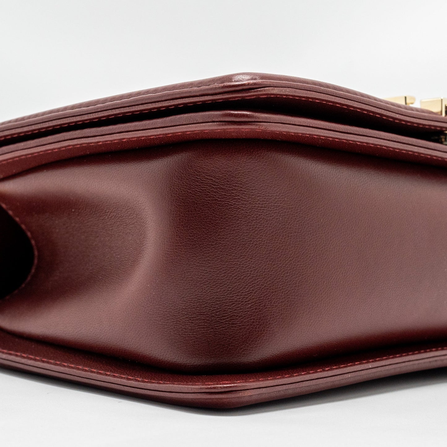 Chanel Medium Boy Bag Lambskin Dark Red L