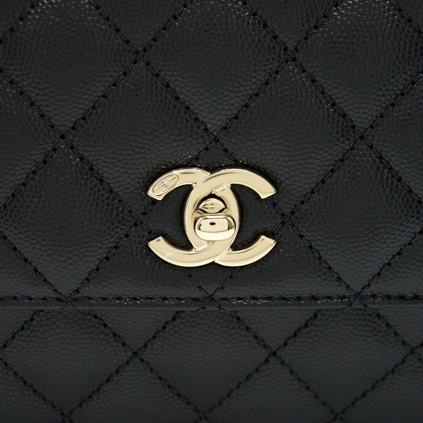 Chanel 21K Small (old mini) 24cm Cocohandle Black Caviar L