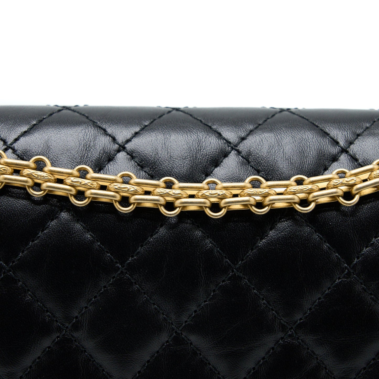Chanel Small 2.55 225 Reissue Flap Bag Aged Calfskin Black Brushed