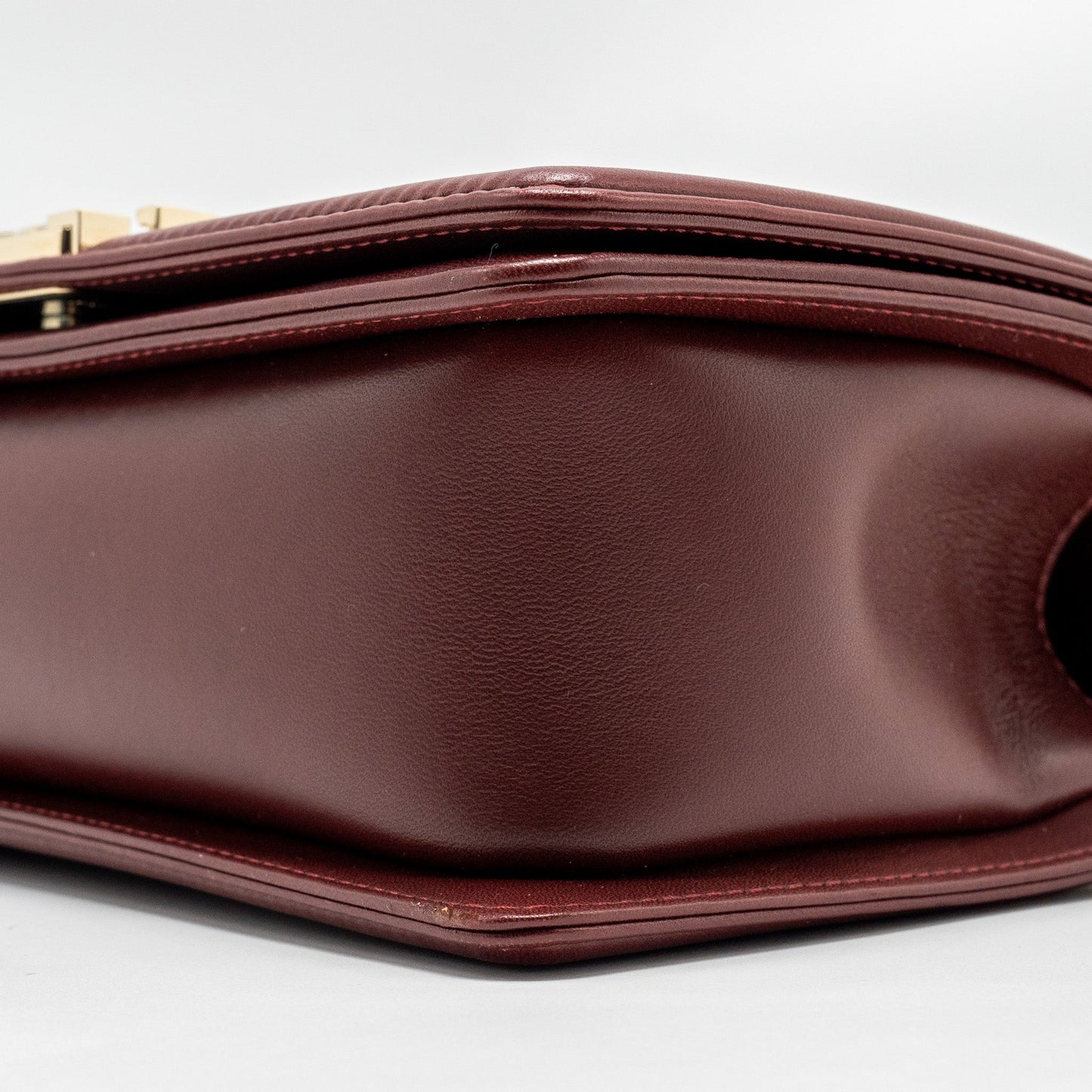 Chanel Medium Boy Bag Lambskin Dark Red L