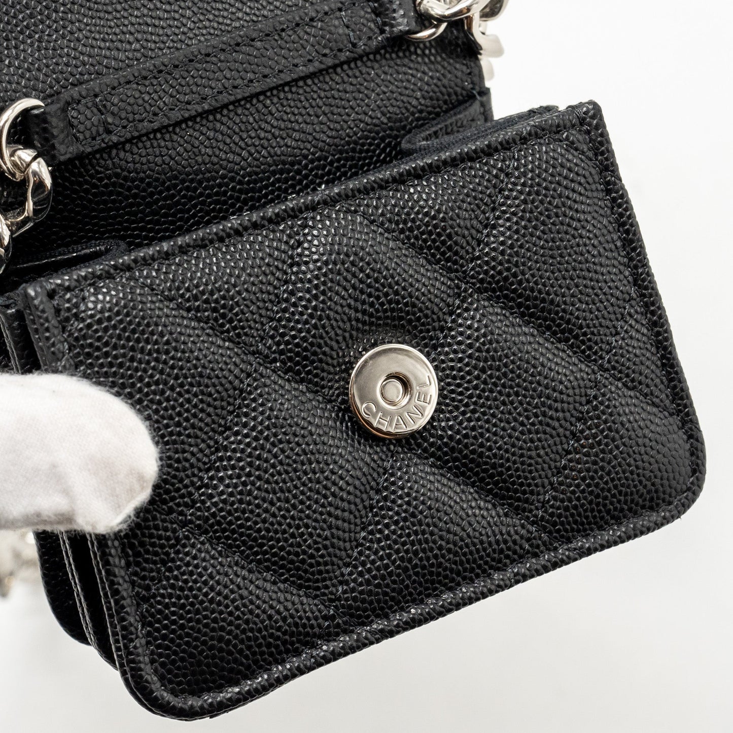Chanel 22s Mini Clutch With Chain Caviar Black