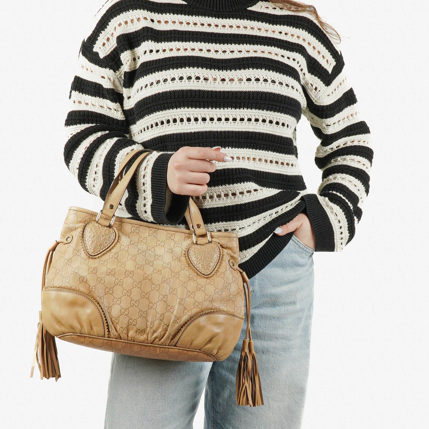 Gucci Guccissima Tribeca Tassel Tote Bag