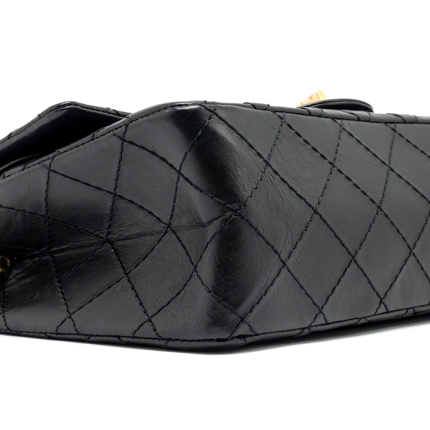 Chanel Small 2.55 reissue double flap bag aged calfskin black