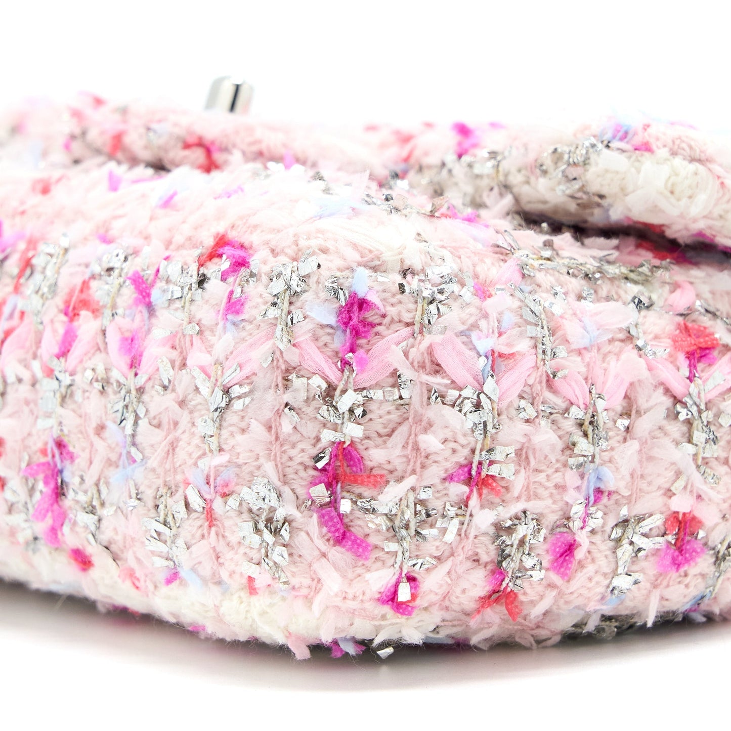 Chanel Seasonal Mini Rectangular Flap Bag Tweed Pink/Multicolour
