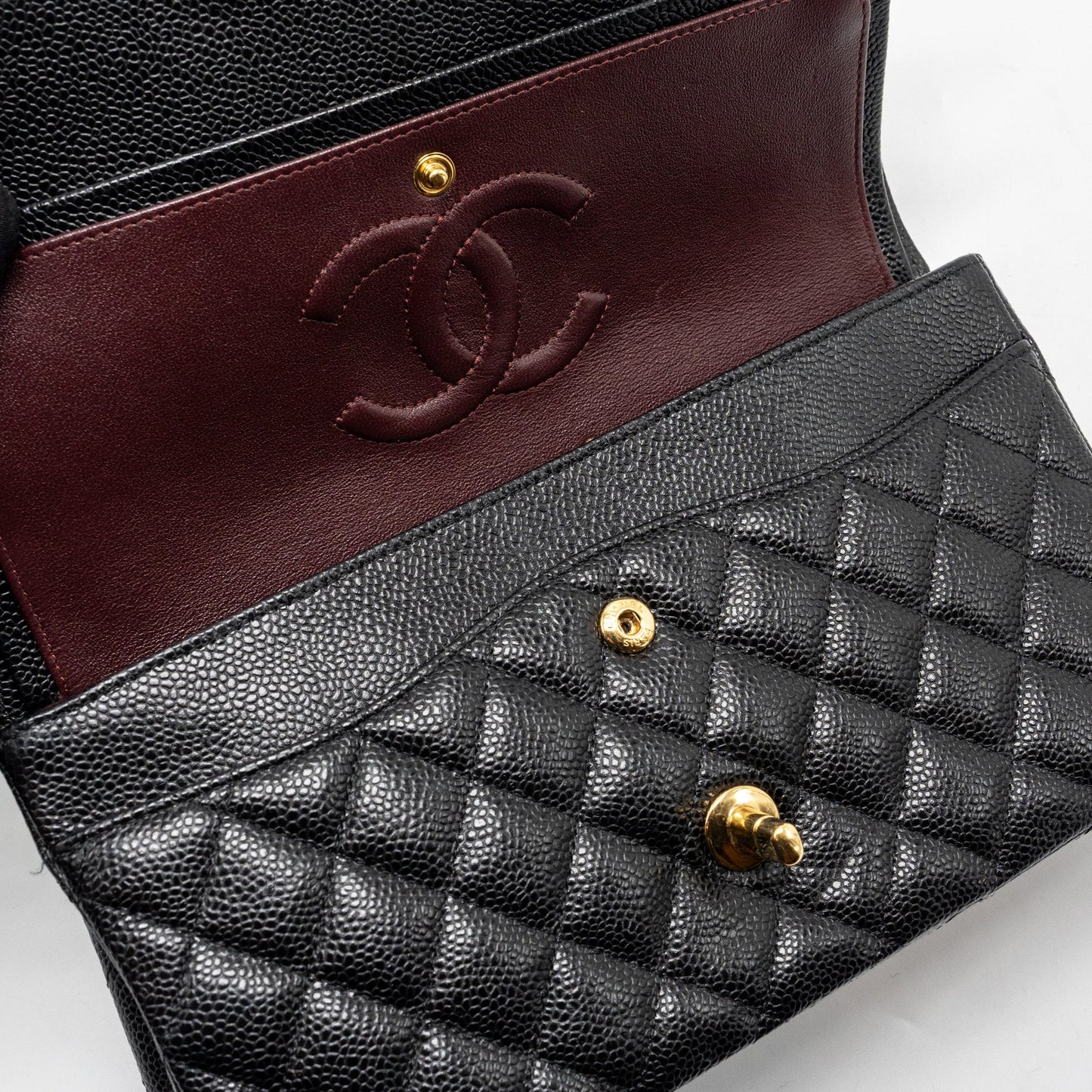 Chanel Medium Classic double flap bag caviar black