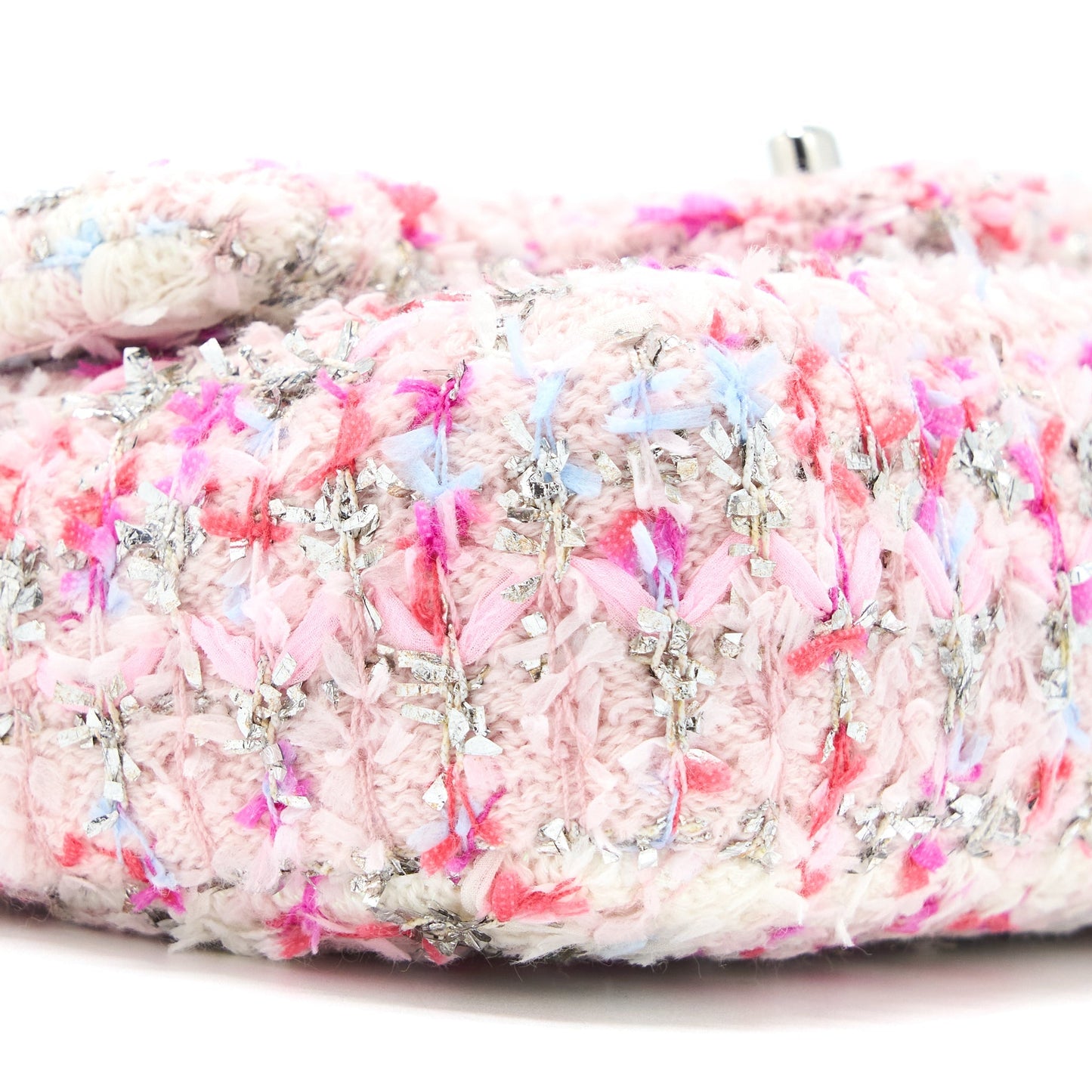 Chanel Seasonal Mini Rectangular Flap Bag Tweed Pink/Multicolour