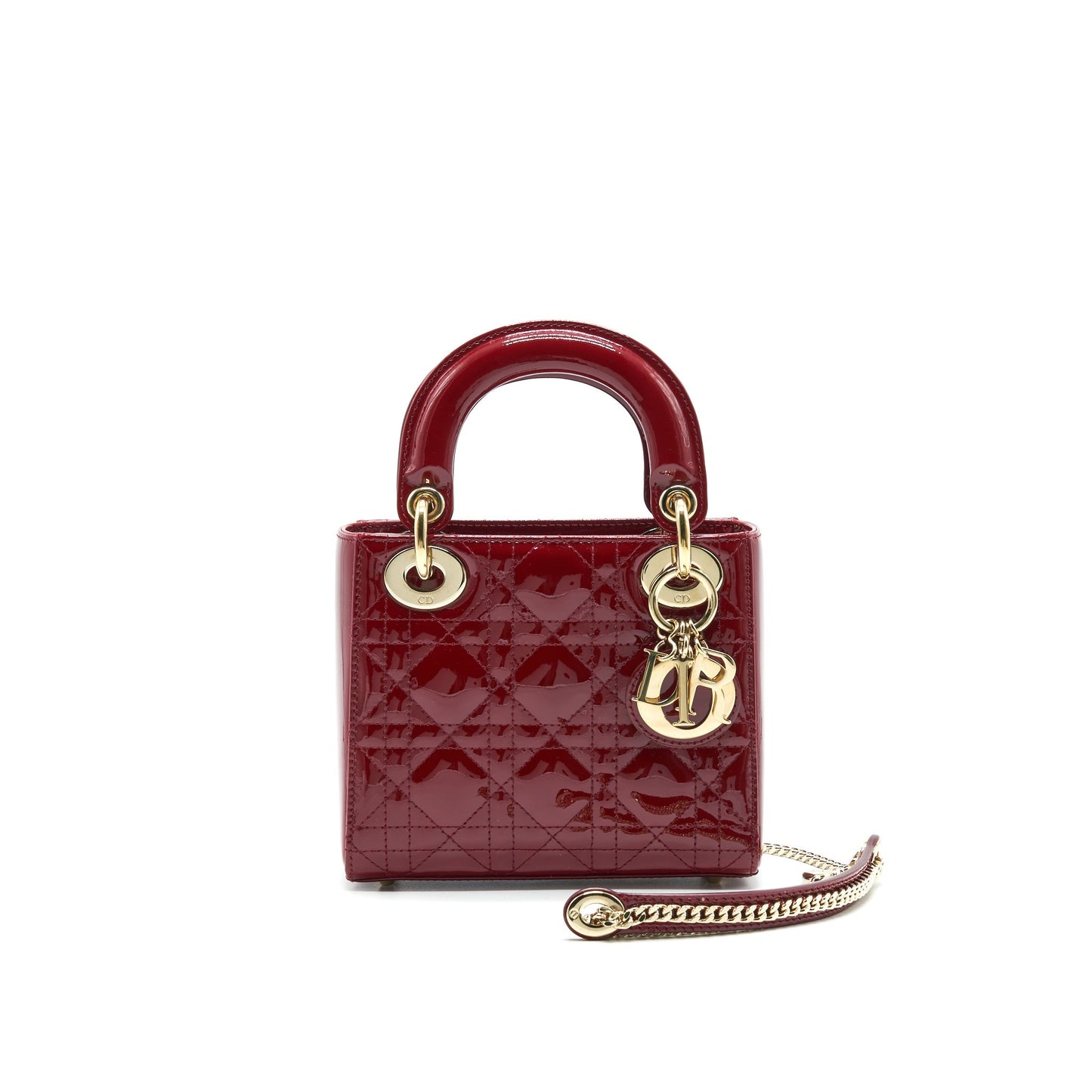 Dior Mini Lady Dior Patent leather Red with